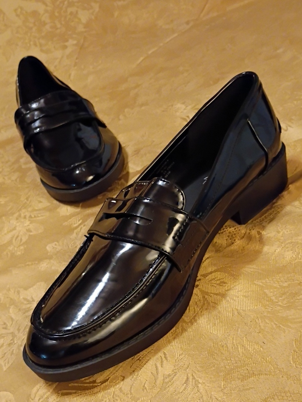 Miss Selfridge Classic Women's Black Patent  Loafers Women's 8.0